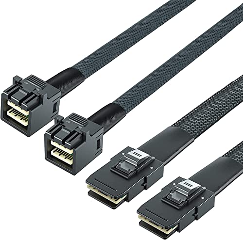 ipolex Internes Mini SAS HD SFF-8643 zu Mini SAS SFF-8087 Kabel, 1-Meter(3.3ft), faltbar, flexibel, 2-Pack von ipolex
