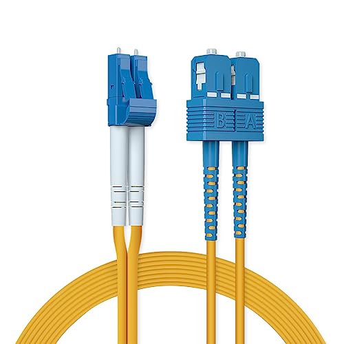 ipolex LWL Patchkabel 10m (33ft) - OS2 LC auf SC Singlemode Glasfaserkabel Duplex 9/125µ(LSZH) für 1G/10Gb SFP+ Transceiver, Medienkonverter von ipolex