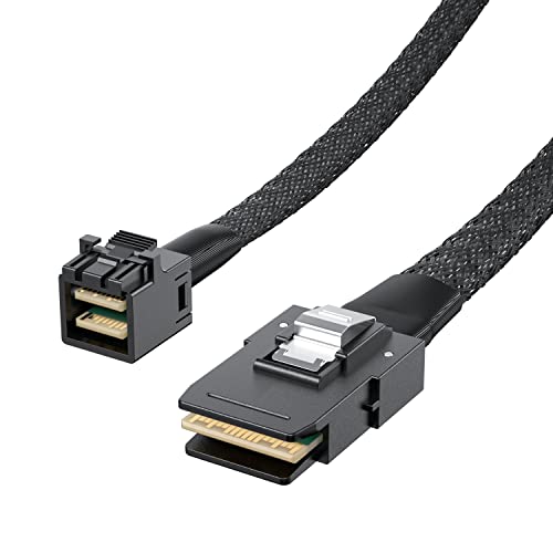ipolex Mini SAS HD SFF-8643 zu Mini SAS SFF-8087 Kabel, 0.8 Meter (2.6ft). von ipolex