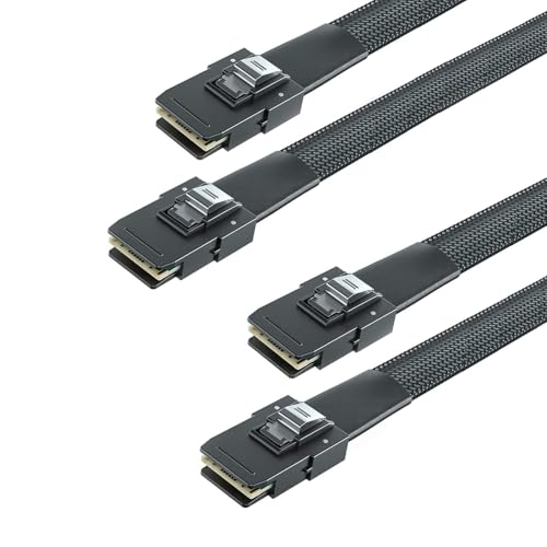 ipolex SFF-8087 zu SFF-8087 6G Internes Mini SAS Kabel, kompatibel mit PCI Express Controller oder RAID, 100 Ohm, 0.8-meter(2.6ft), 2 Stück von ipolex