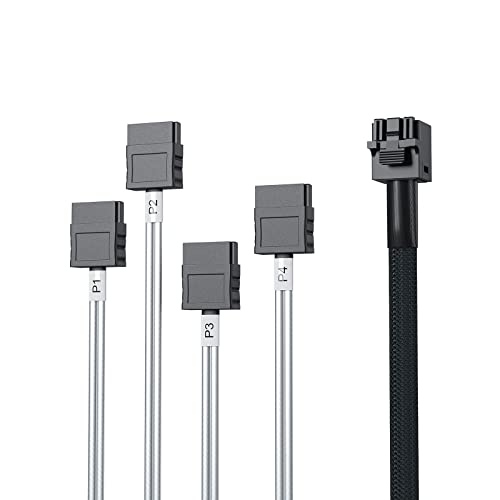 ipolex SFF-8643 zu SATA Kabel, SFF-8643 Host zu 4X SATA Target Kabel kompatibel mit Raid Controller Festplatte, 0.8m(2.62ft) von ipolex