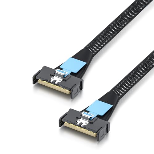 ipolex SFF-TA-1016 MCIO 8X 74Pin Kabel, Mini Cool Edge IO, PCIe5.0, 0.75 Meter (2.5ft) von ipolex
