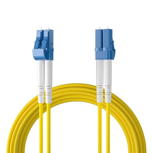 ipolex Sende- und Empfangsgerät für 1 GB & 10 GB, Glasfaserleiter, Mini-GBIC Modul grau OS2/OS1-LC-LC 3-Meter(9.8ft) von ipolex