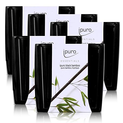 Essentials by Ipuro Duftkerze black bamboo 125g - Kräftig, grüne Frische vereint mit einer holzigen Nuance – ein herb-frischer Duft (5er Pack) von Ipuro