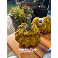 Kürbis Korb | Deko Körbchen Aufbewahrungskorb| Häkelkorb Gehäkelt Geschenkidee Herbst Korb| Untensilo von iraknithome