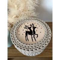 Rentier Korb | Weihnachts Geschenk Utensilo |Häkelkorb |Aufbewahrungskorb Babyzimmer Spielzeugkiste |Häkelkörbchen Spielzeugkorb von iraknithome