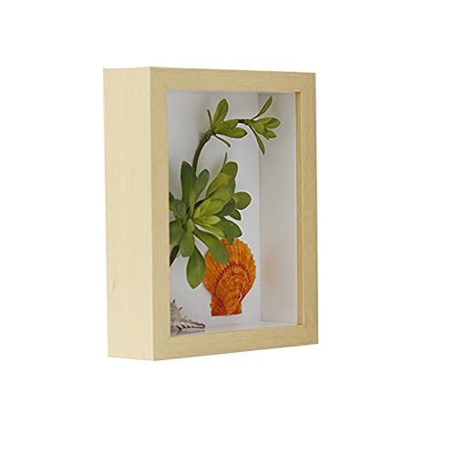 Shadow Box Rahmen DIY Bilderrahmen zum Präsentieren von 3D-Arbeiten, Bilderrahmen, Foto-Dekor, Vitrine für Erinnerungsstücke, Babyartikel, Hochzeitserinnerungen, Basteltickets und Fotos (Holzfarbe, von irbaniland