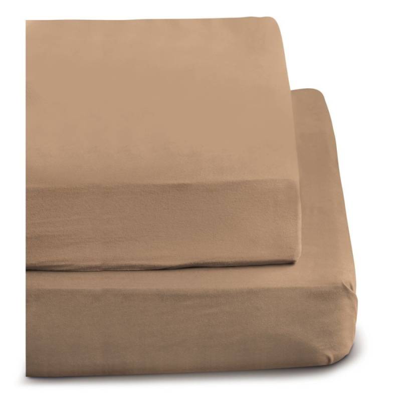 Irisette JUPITER CLASSIC-JERSEY Spannbettlaken - camel - 190x200 cm von irisette