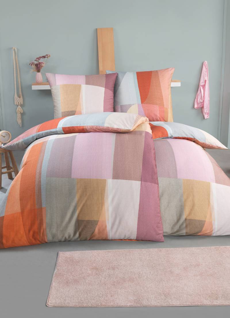 Mako-Satin Bettwäsche-Garnitur, Größe 115 (80/80 cm + 155/220 cm), Bunt von irisette