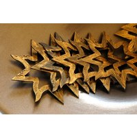 Baumschmuck Metallsterne Handbemalte Sterne Mit Schnur Zum Aufhängen Für Geschenktüten Einweihungsgeschenk Babys Erstes Ornament Schaufenster Auslage von ironartcanada