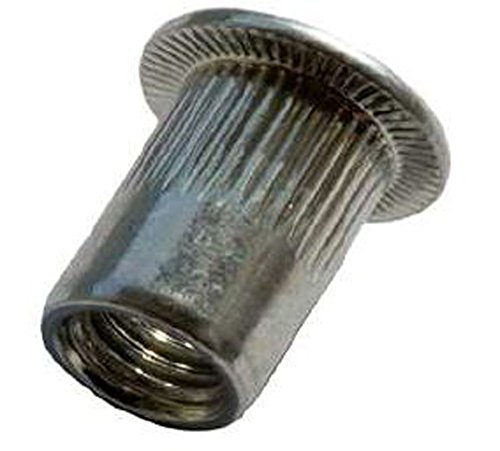 10/20/50/100 Stück Blindnietmuttern Aluminium Flachkopf Nietmutter (20, M6 x 16.0) von irsa24