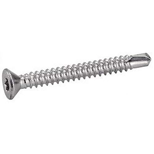 250 Stk. Bohrschrauben Senkkopf 4.8x38 DIN7504O Torx Stahl weiß verzinkt von irsa24