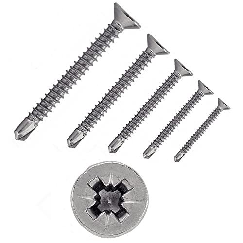 irsa24 1000 X Bohrschrauben mit Senkkopf, Form O DIN 7504 A2 O 4,2X50 Z PZ von irsa24