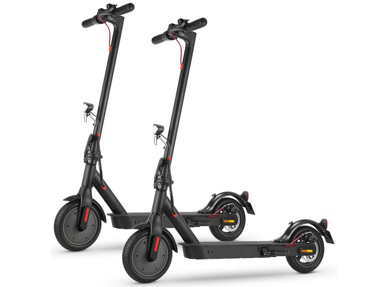 iscooter E-Scooter 2 Stück 8,5 Zoll E-Scooter mit Straßenzulassung ABE, Doppelfederung, 350,00 W, 20,00 km/h, 30 KM Reichweite, klappbar, Duales Bremssystem, Belastung bis 120kg von iscooter