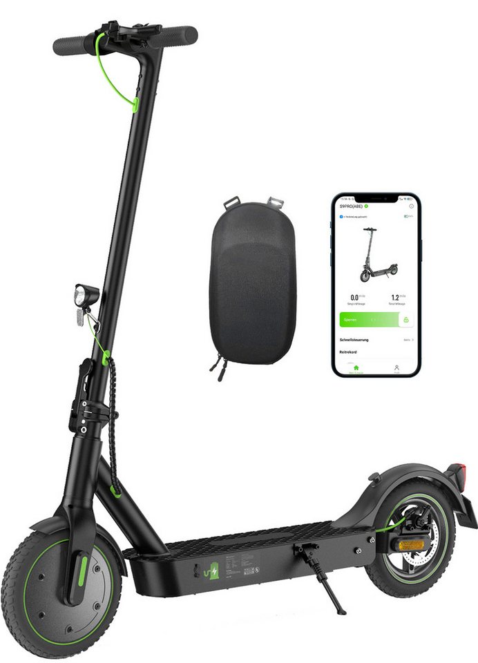 iscooter E-Scooter 8.5 Zoll E Scooter mit Straßenzulassung, Doppelfederung, 350,00 W, 20,00 km/h, 30 KM Reichweite, klappbar, Duales Bremssystem, Belastung bis 120kg von iscooter