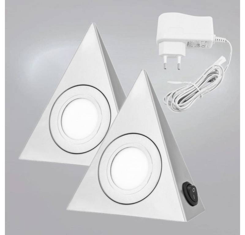 WILGOON LED Unterbauleuchte Küchenlampe Einbauleuchte aus Edelstahl, LED fest integriert, Tageslichtweiß, 230V, Einbauleuchten, Küchen-Unterbau-Leuchten von WILGOON