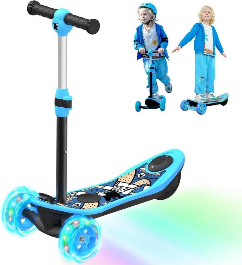 iscooter Miniscooter 2 in 1 E Roller für Kinder mit 5Ah Batterie mit Reichweite bis 10 km, KinderRoller Max 50 kg und Farblichtereffekt,5 Zoll Rädern iscooter Miniscooter 2 in 1 E Roller für Kinder mit 5Ah Batterie mit Reichweite bis 10 km, KinderRoller Max 50 kg und Farblichtereffekt,5 Zoll Rädern von iscooter
