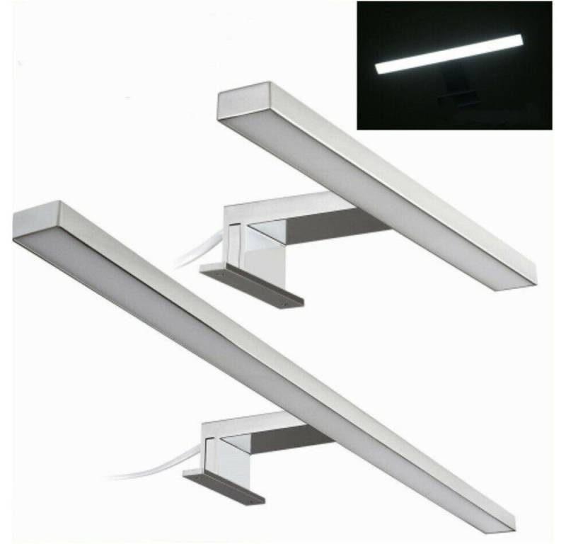 WILGOON Spiegelleuchte LED Wandleuchte Spiegellampe, Badleuchte, LED fest integriert, kaltweiß, 230V Aufbauleuchte + Klemmleuchte,Aluminium Schminklicht Spiegellampe von WILGOON