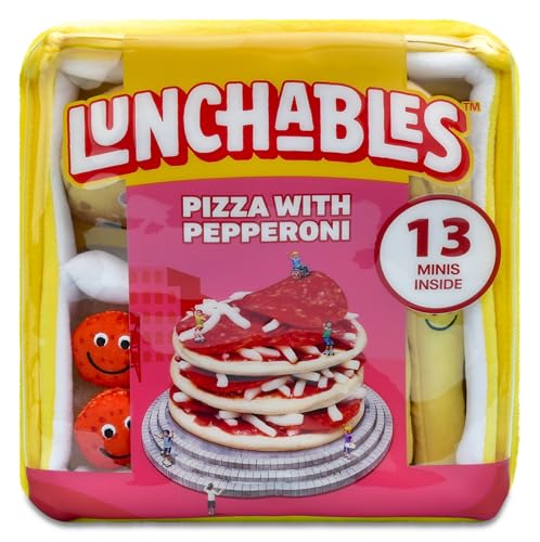iscream Kraft Lunchables Paket 27,9 x 27,9 cm Kissen-Set mit Mini-Pizza-Befestigungen von iscream