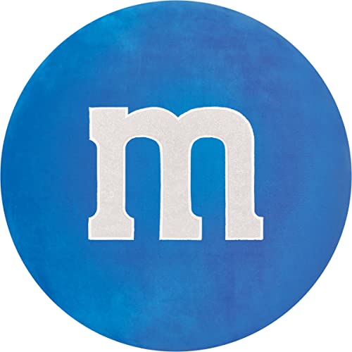 iscream M&M's Mini-Kissen aus Plüsch-Fleece, Bestickt, 26,7 cm, Blau von iscream