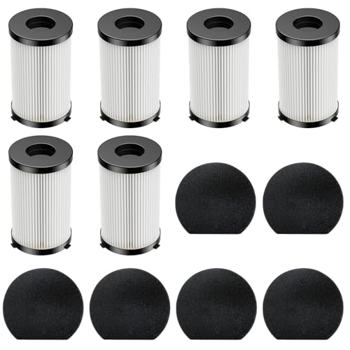 12x Ersatzfilter kompatibel mit den Staubsaugern Ariete Handyforce 2761 und 2759, inklusive 6 Filter + 6 Schwämme von isinlive