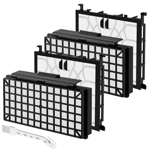 Ersatzfilter Zubehör für Siemens Staubsauger Q5.0 extreme silencePower VSQ5X1230, 2x HEPA Filter + 2x Motorfilter Kompatibel mit Siemens Bodenstaubsauger VZ154HFB / VZ02MSF / VSQ5X12M1 von isinlive