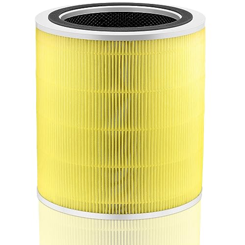Core 400S Pet Care Ersatzfilter für Levoit Core 400S Smart WiFi Air Purifie-r, Core 400S-RF-PA 3-in-1True HEPA Aktivkohlefilter, LRF-C401-YUS, Gelb, 1 Stück von isinlive