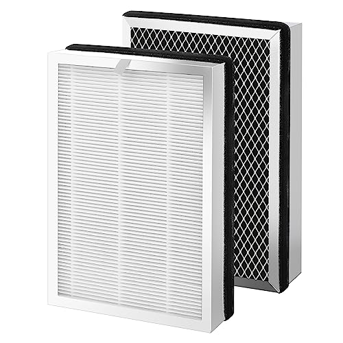 isinlive MA-25 H13 True HEPA Ersatzfilter 2er Pack kompatibel mit Medify MA-25 Luftreiniger 3 in 1 HEPA-Filter, Aktivkohlefilter und Vorfilter von isinlive