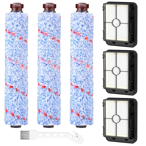 Zubehör für Bissell CrossWave 3-in-1 C3 Pro Nass Trockensauger 3555N, 3 Multi-Oberflächenbürsten 1868 + 3 Filter 1866 für Bissell CrossWave 17132 2225N 2582N 25821 2519 Staubsauger von isinlive