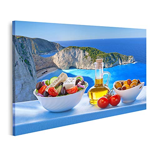 islandburner Bild auf Leinwand Berühmter Navagio Strand Mit Griechischem Salat Zakynthos Griechenland Bilder Wandbilder Poster von islandburner