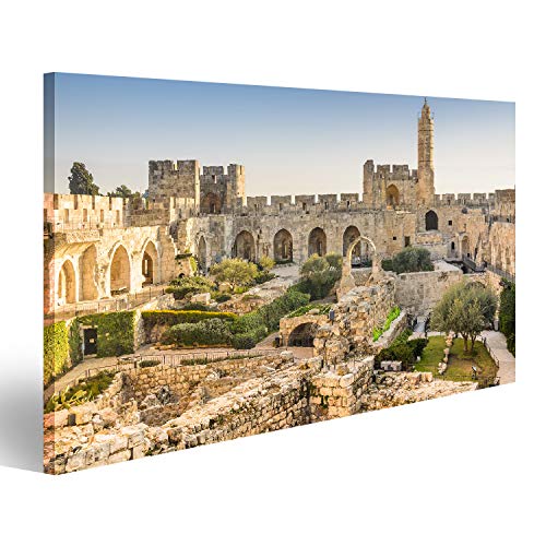 Bild Bilder auf Leinwand Jerusalem, Israel am Turm Davids. Wandbild, Poster, Leinwandbild QNP von islandburner,