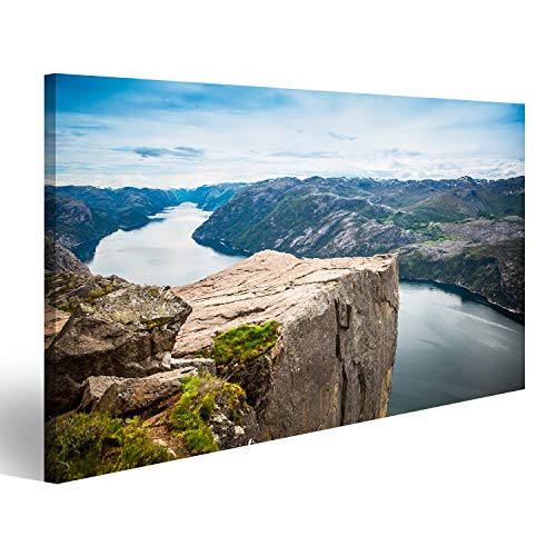 Bild Bilder auf Leinwand Preikestolen oder Prekestolen auch bekannt durch die englischen Übersetzungen von Preacher's Pulpit oder Pulpit Rock ist eine berühmte Touristenattraktion von islandburner,