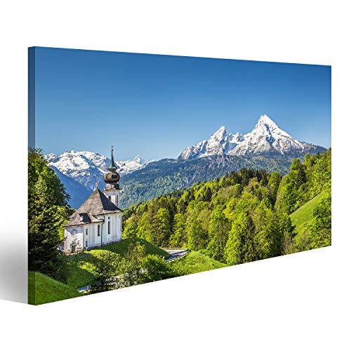 Bild Bilder auf Leinwand Schöne Berglandschaft in den bayerischen Alpen mit Wallfahrtskirche Maria Gern und Watzmann-Massiv im Hintergrund Nationalpark Berchtesgadener Land Bayern Deutschlan Bild Bilder auf Leinwand Schöne Berglandschaft in den bayerischen Alpen mit Wallfahrtskirche Maria Gern und Watzmann-Massiv im Hintergrund Nationalpark Berchtesgadener Land Bayern Deutschlan von islandburner
