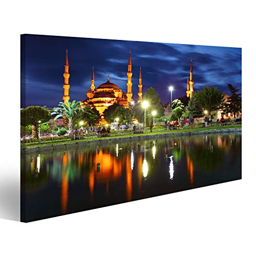 Bild auf Leinwand Blaue Moschee Istanbul Türkei Wandbild Poster Kunstdruck Bilder von islandburner