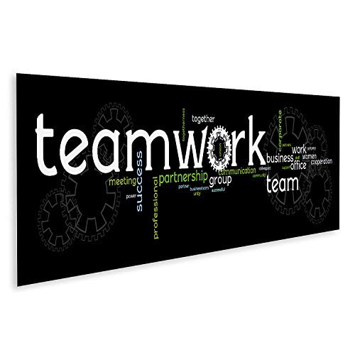 Bild auf Leinwand Business Teamwork Banner 120x 40cm - Wandbild Poster Kunstdruck Bilder von islandburner