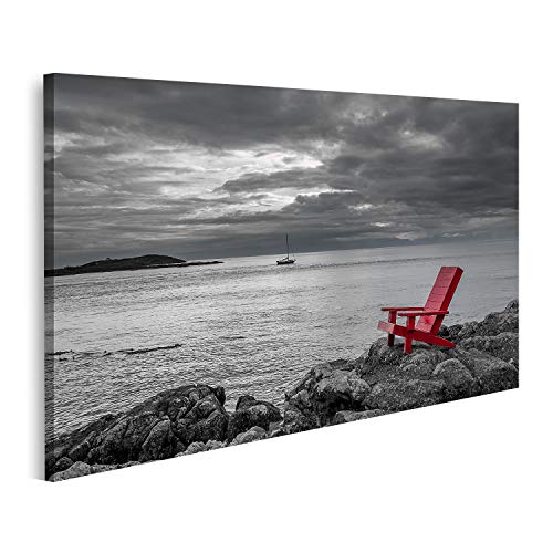 Bild auf Leinwand Roter Stuhl Schwarz und Weiß Natur Abstrakt Leinwandbild Wandbild Prime Bilder für Wohnzimmer etc. Bild auf Leinwand Roter Stuhl Schwarz und Weiß Natur Abstrakt Leinwandbild Wandbild Prime Bilder für Wohnzimmer etc. von islandburner