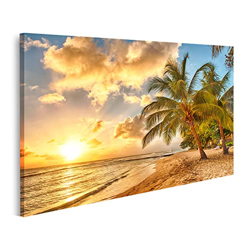 Bild auf Leinwand Schöner Sonnenuntergang Über Dem Meer Mit Blick Auf Palmen Barbados Karibik Natur Leinwandbild Wandbild Prime Bilder für Wohnzimmer etc. Bild auf Leinwand Schöner Sonnenuntergang Über Dem Meer Mit Blick Auf Palmen Barbados Karibik Natur Leinwandbild Wandbild Prime Bilder für Wohnzimmer etc. von islandburner