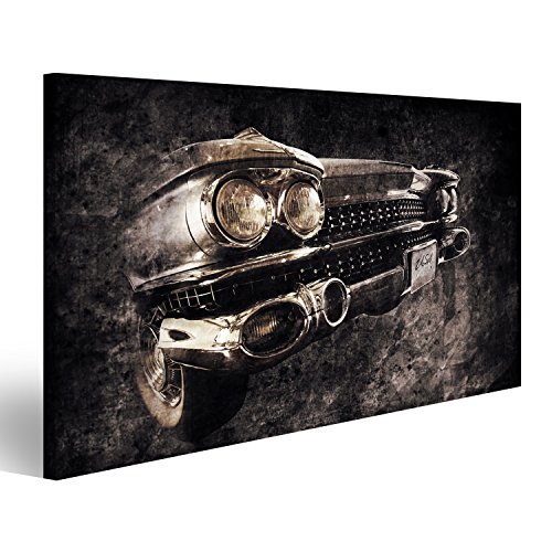 Bild auf Leinwand Vorderseite eines Alten amerikanischen Autos im Retro Stil Cadillac Chevy Wandbild, Poster, Leinwandbild, Deko, Wanddeko, Wandtattoo von islandburner