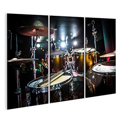 islandburner, Bild Bilder auf Leinwand Schlagzeug auf der Bühne Warnung - authentische Aufnahmen mit hohem Iso unter schwierigen Lichtverhältnissen Etwas leichte Körnung und verschwommene Bewegu von islandburner,