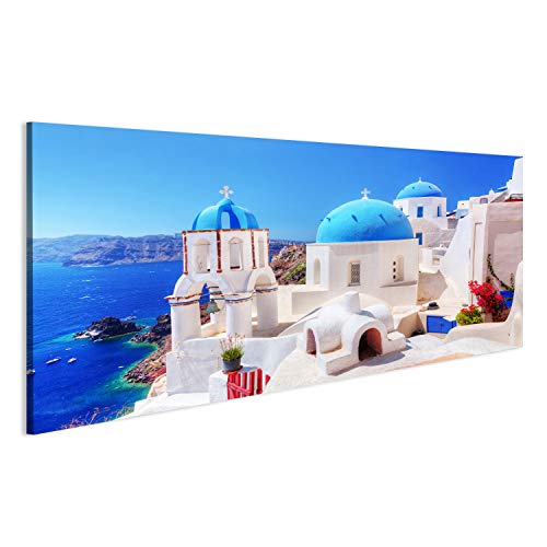 islandburner, Bild auf Leinwand Oia Stadt auf der Insel Santorini, Griechenland. Wandbild Poster Leinwandbild von islandburner,