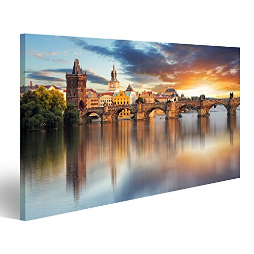 islandburner, Bild auf Leinwand Prag - Karlsbrücke, Tschechien Wandbild Poster Leinwandbild von islandburner,