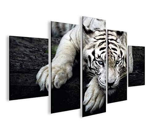 islandburner Bild Bilder auf Leinwand Bengalischer Tiger V2 MF XXL Poster Leinwandbild Wandbild Dekoartikel Wohnzimmer Marke von islandburner