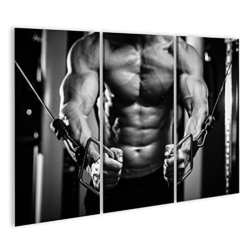 islandburner Bild auf Leinwand Bodybuilder In Fitness Studio Pumpen Bilder Wandbilder Poster von islandburner