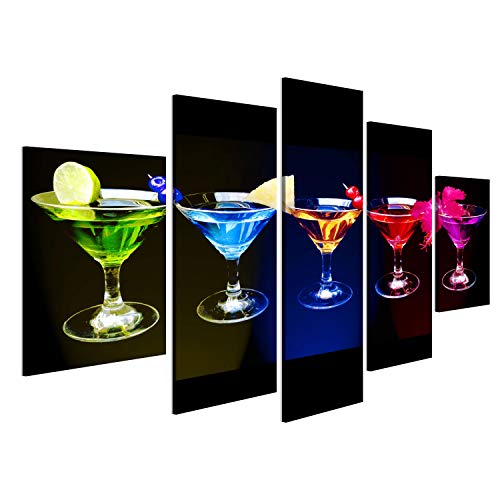islandburner Bild Bilder auf Leinwand Funky Cocktails MF XXL Poster Leinwandbild Wandbild Dekoartikel Wohnzimmer Marke von islandburner