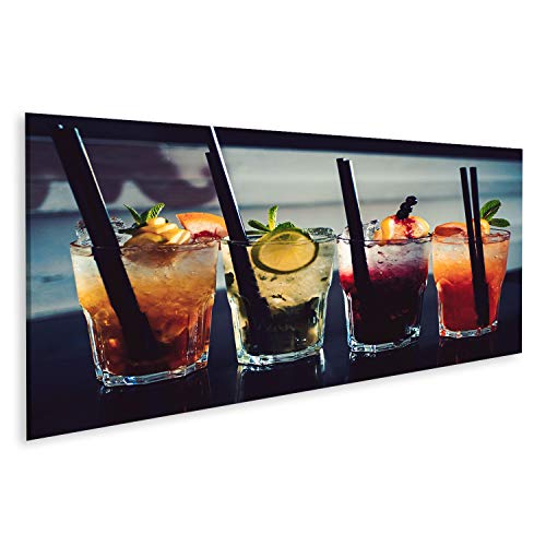 islandburner Bild auf Leinwand Bars Cocktail Getränke Serviert Gläser Strohhalme Wandbild Poster Kunstdruck Bilder von islandburner