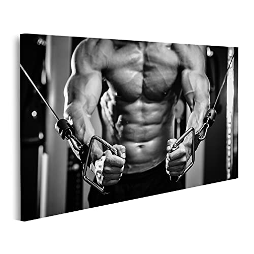 islandburner Bild auf Leinwand Bodybuilder In Fitness Studio Pumpen Bilder Wandbilder Poster von islandburner