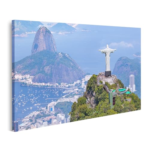 islandburner Bild auf Leinwand Cristo Redentor und Zuckerhut in Rio de Janeiro Brasilien Bilder Wandbilder Poster von islandburner
