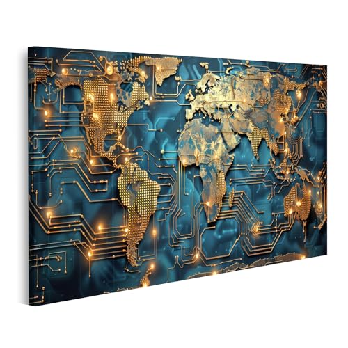 islandburner Bild auf Leinwand Detailreiches Wandbild: Digitale Leiterplatte simuliert Stadtdatenpunkte Computerraum oder Home Office IT-Beratungsunternehmen Wandbilder Bilder islandburner Bild auf Leinwand Detailreiches Wandbild: Digitale Leiterplatte simuliert Stadtdatenpunkte Computerraum oder Home Office IT-Beratungsunternehmen Wandbilder Bilder von islandburner