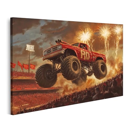 islandburner Bild auf Leinwand Feuerwerk und Monster Truck Show bei Dämmerung Bilder Wandbilder Poster islandburner Bild auf Leinwand Feuerwerk und Monster Truck Show bei Dämmerung Bilder Wandbilder Poster von islandburner