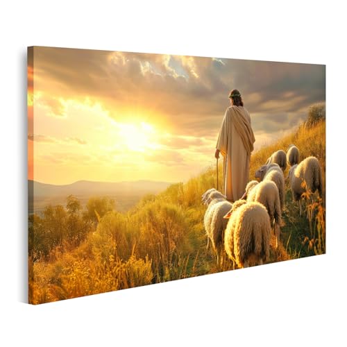 islandburner Bild auf Leinwand Jesus Steht inmitten von Schafen Bilder Wandbilder Poster islandburner Bild auf Leinwand Jesus Steht inmitten von Schafen Bilder Wandbilder Poster von islandburner